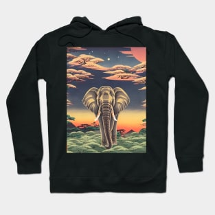 Vintage Elephant Lover in the Wildlife Jungle Hoodie